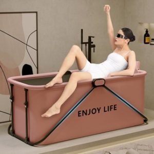 Portable Home Spa Revitalizing Soaking Tub in a bathroom