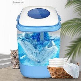 Household Blue Light Antibacterial Washing Machine in operation