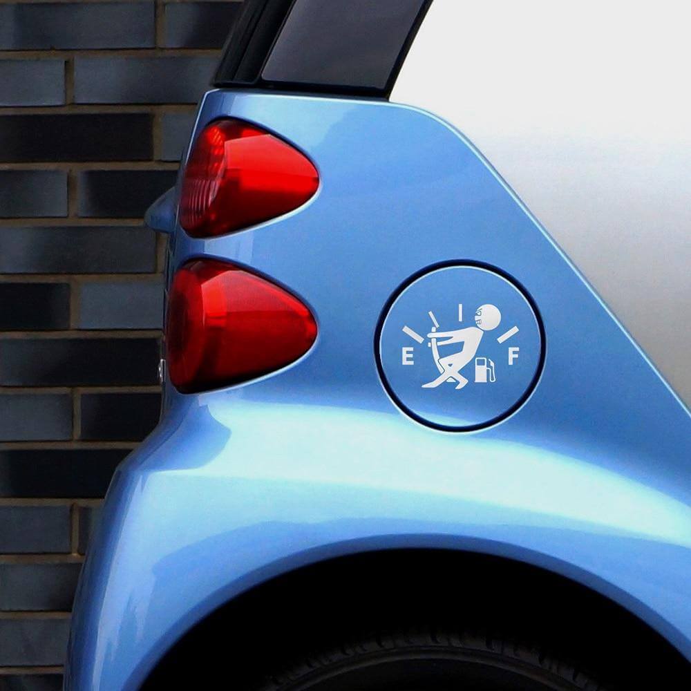 Size dimensions of the Funny Fuel Man sticker