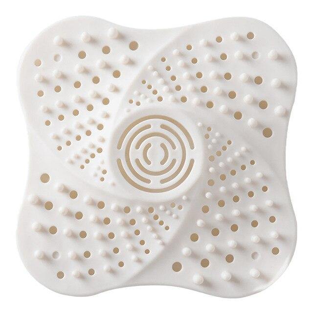 The flexible and durable TPR material of the drain hair catcher