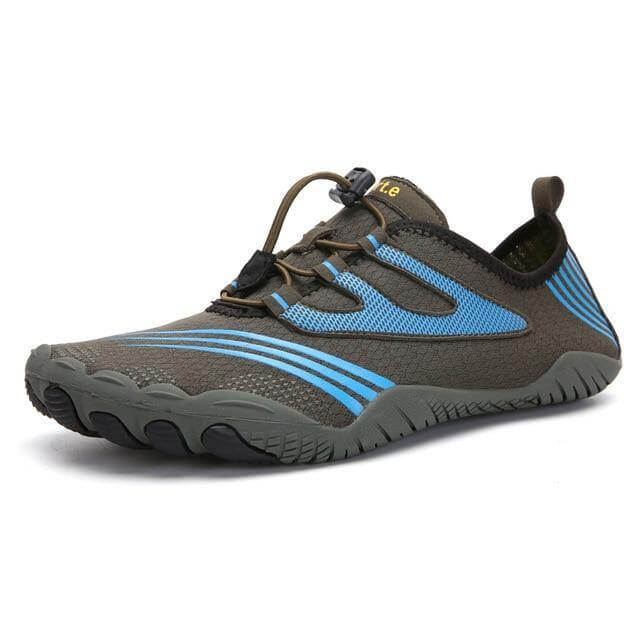 Close-up of the anti-skid rubber sole of the minimalist training shoes