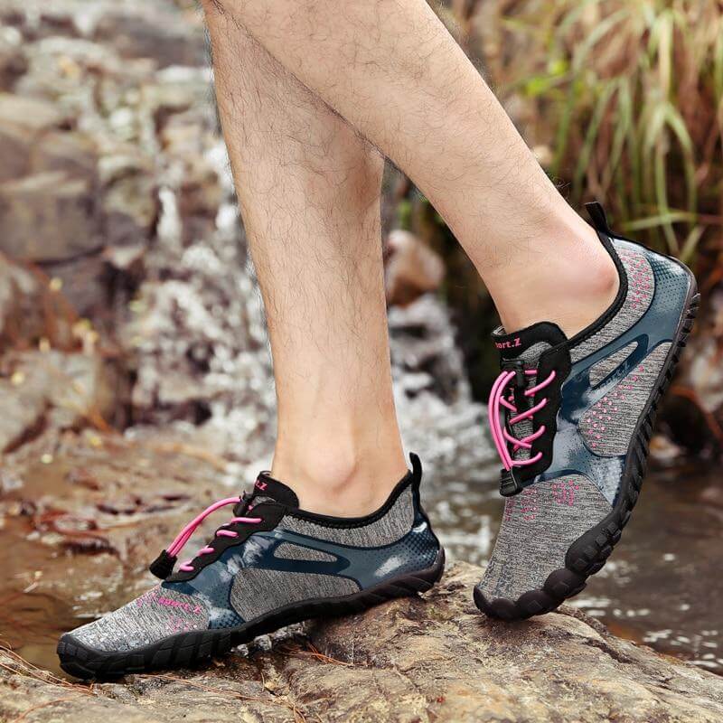 The blue version of the Anti-Skid Five Toe Minimalist Training Shoes