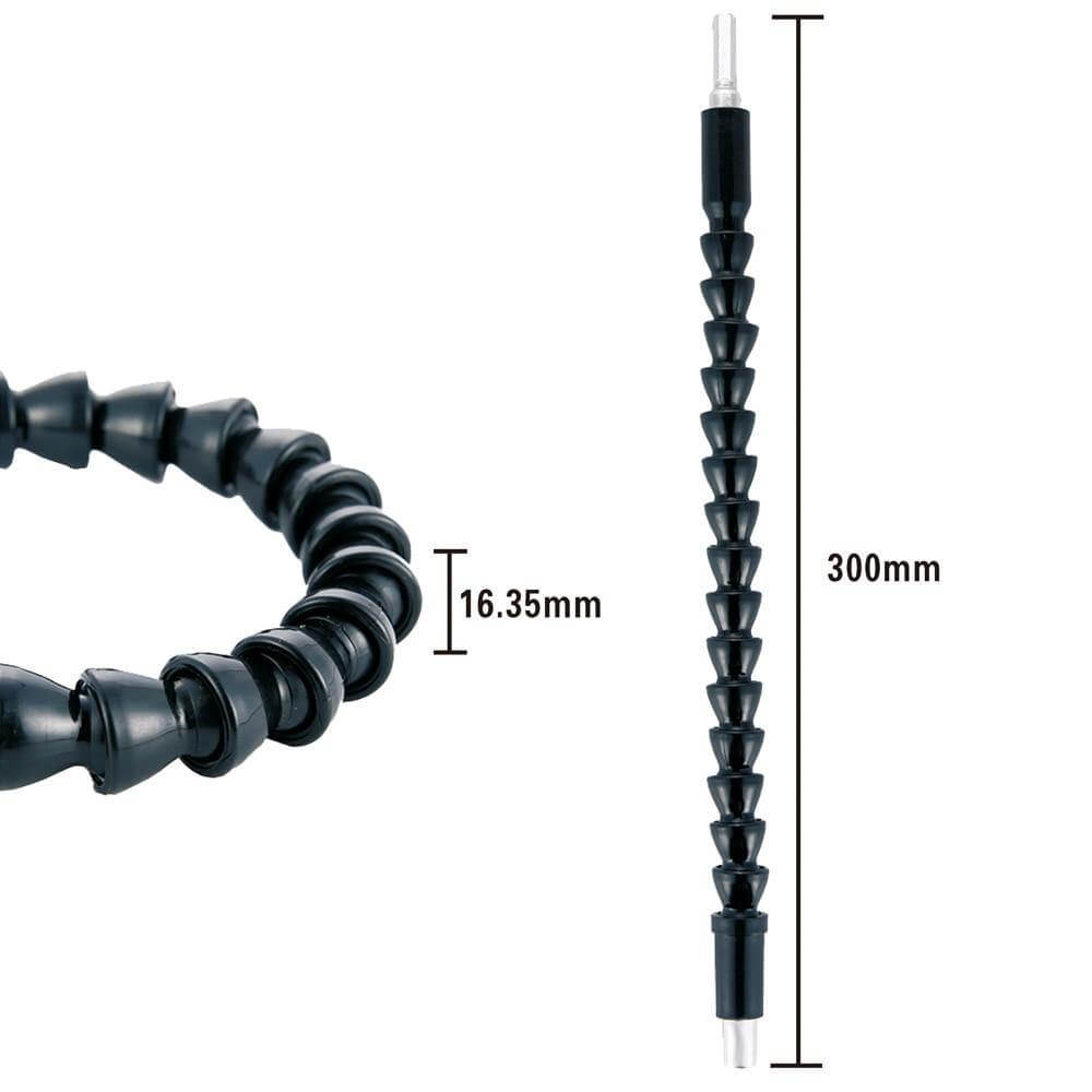 A person easily using the flexible drill extension gadget