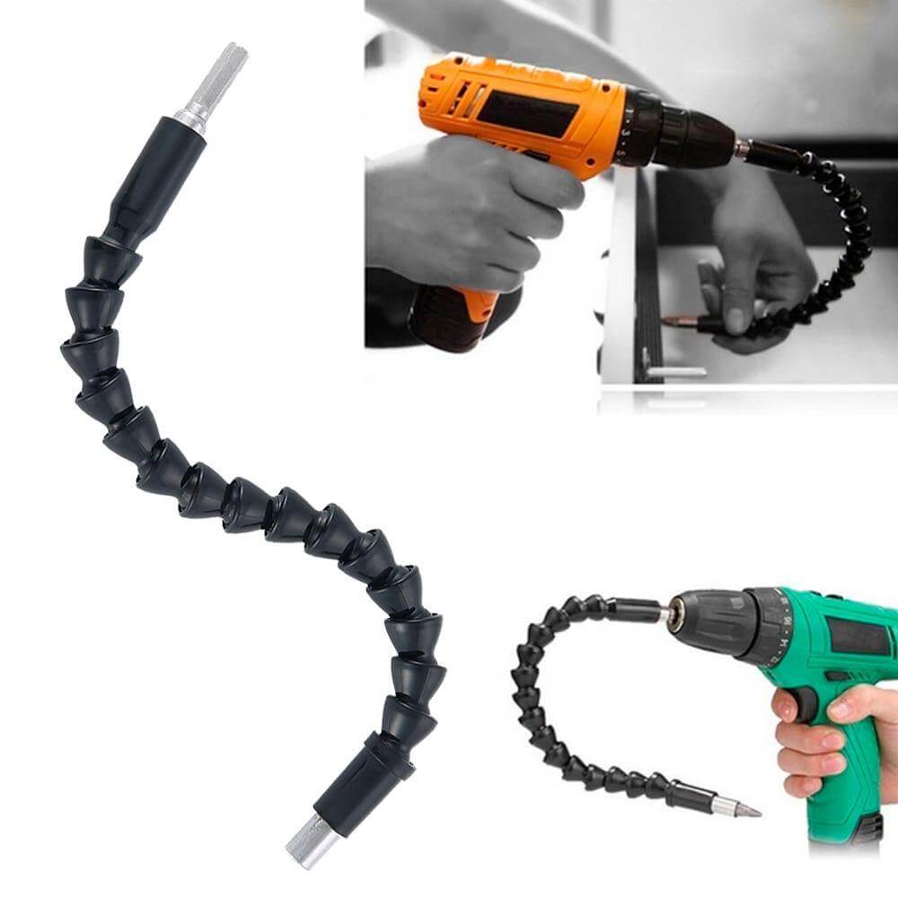 Magnetic Flexible Drill Extension reaching into a tight space