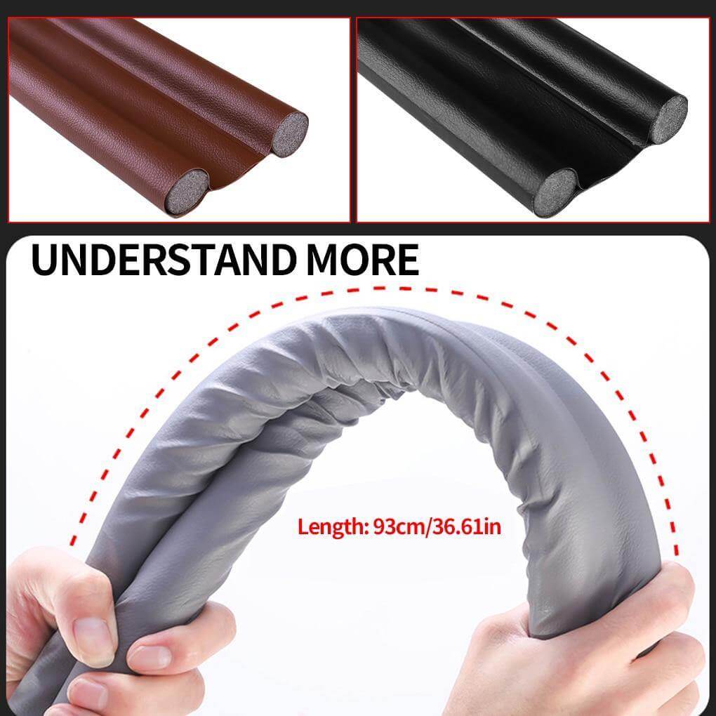 Brown Sound Proof Under Door Strip matching a wooden door
