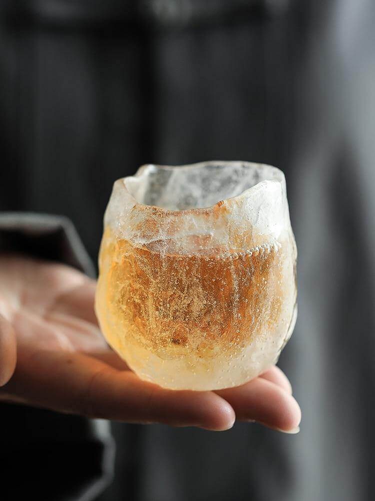 Ice Glaze Handcrafted Japanese Tea Cup