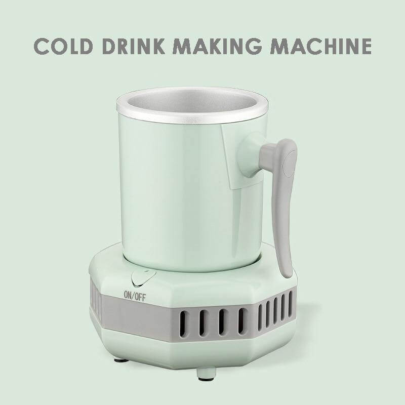 The complete drink cooler kit including the power adapter and cup