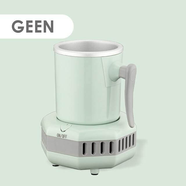Creative gadget showing the cooling plate and included aluminum cup