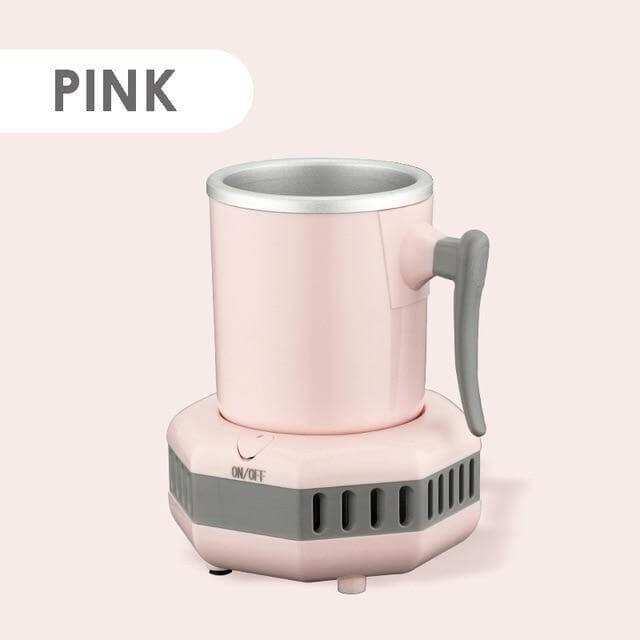 Portable Mini Drink Cup Cooler Machine in use with a beverage can
