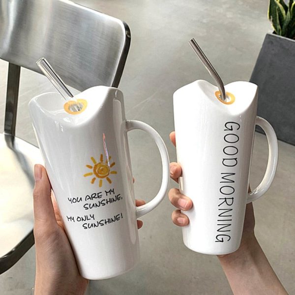 Elegant Good Vibes Porcelain Cups