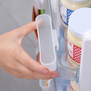 Clip-on mini storage shelf for refrigerator doors
