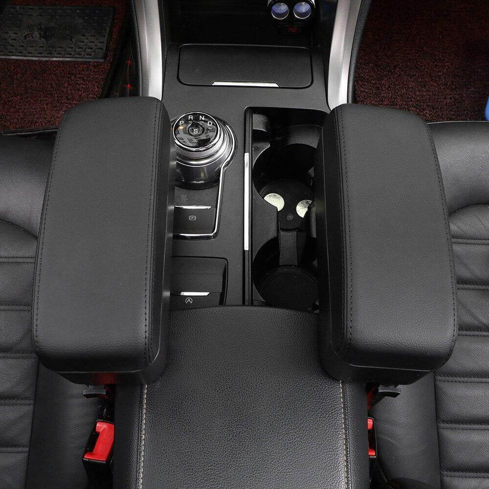 Full black car seat gap filler with wireless charging feature
