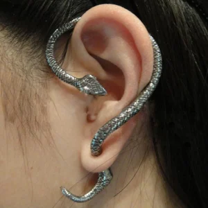 Edgy twining snake punk style earrings for a bold look
