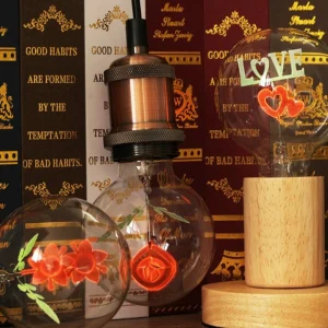 Romantic Decorative Vintage Edison Bulb Love Lamp