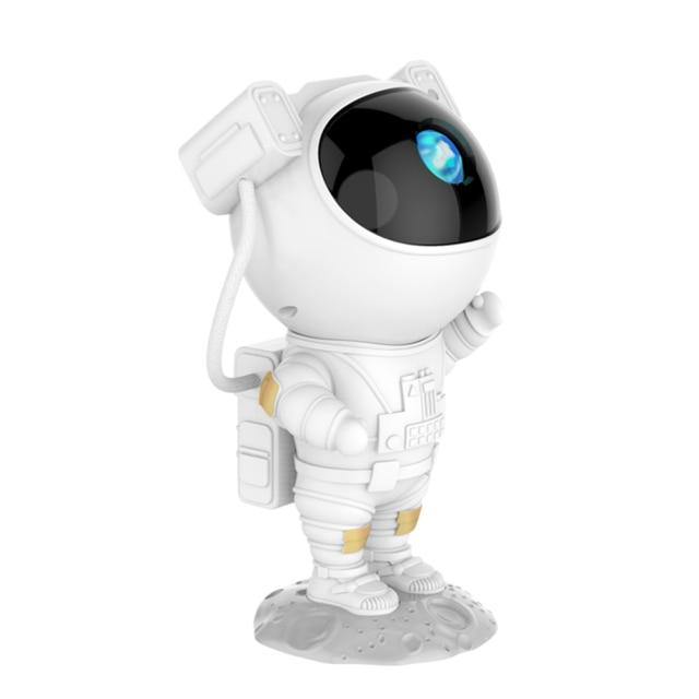 Close up of the astronaut projector's helmet showing the light source