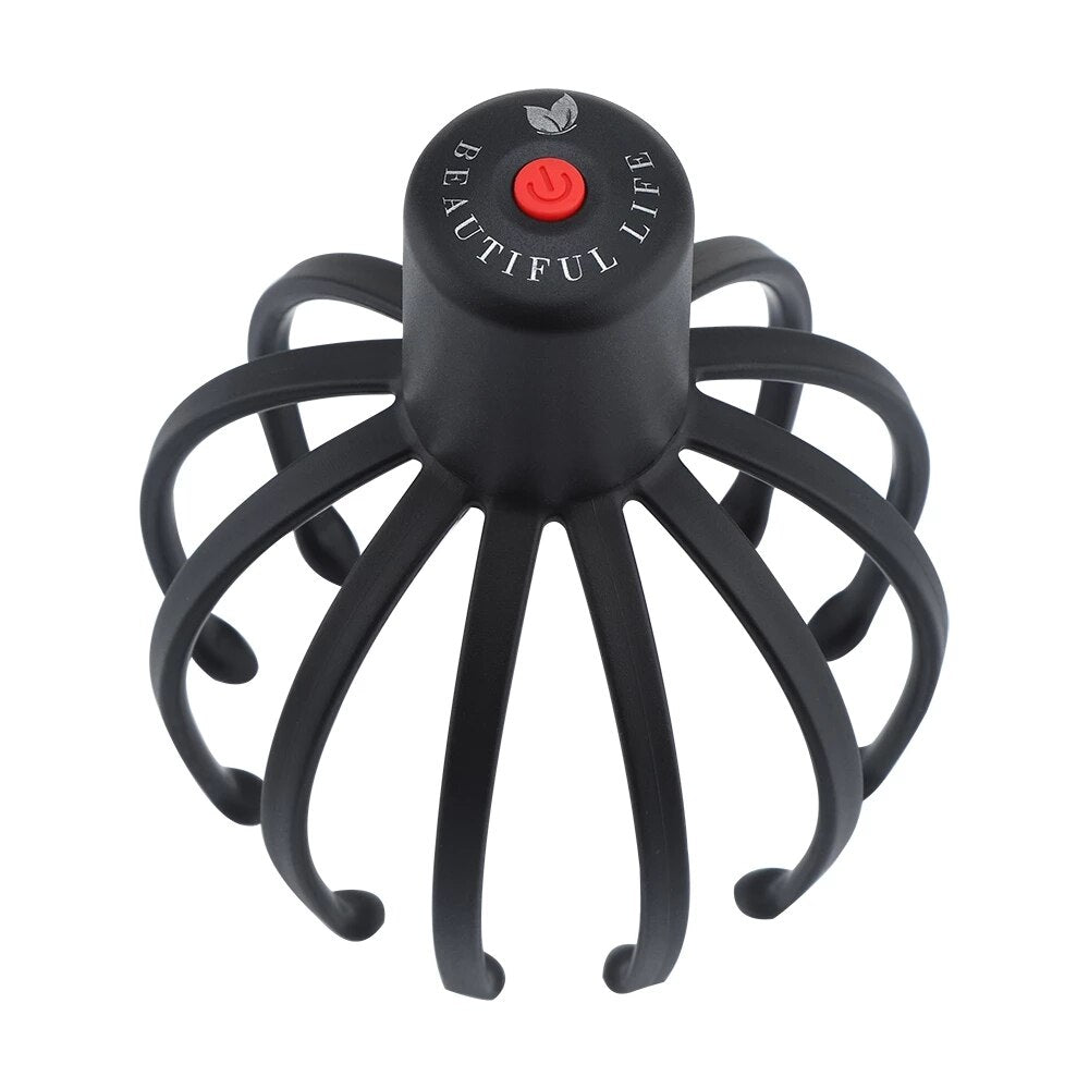 Demonstration of the one-button control on the electric head massager