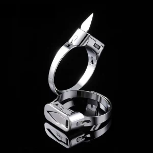 Discreet stainless steel survival self-defense ring