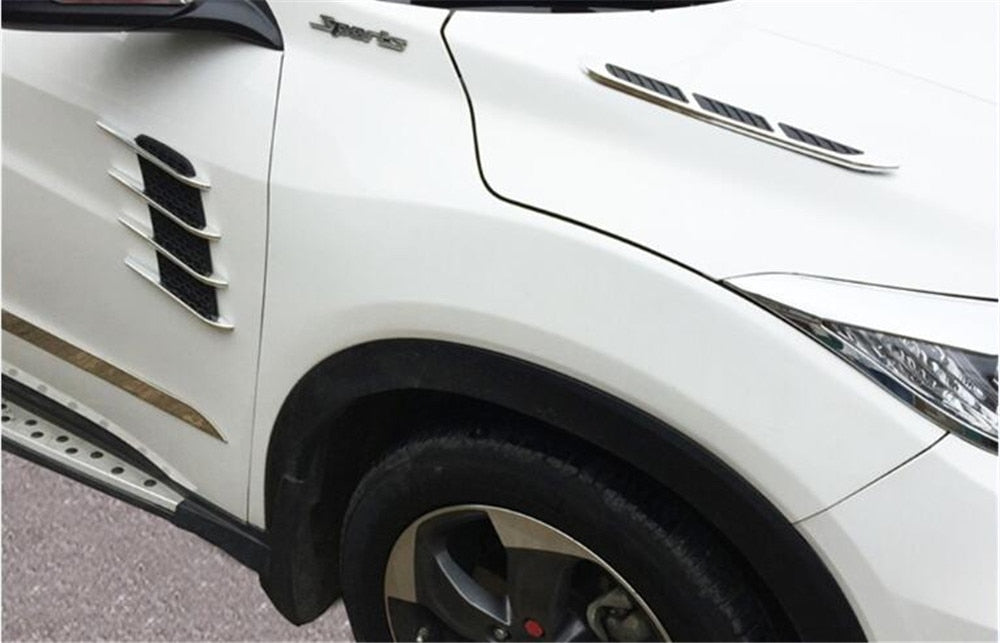 The shark gills air outlet sticker shown from the front