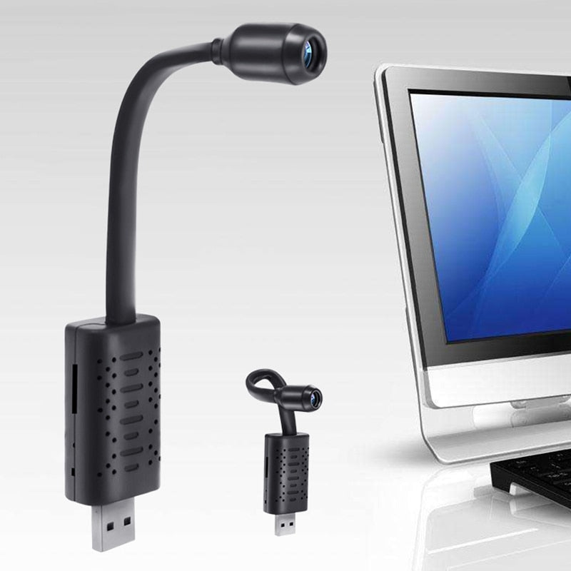 The flexible neck of the Wifi Mini HD Smart Surveillance Camera being adjusted