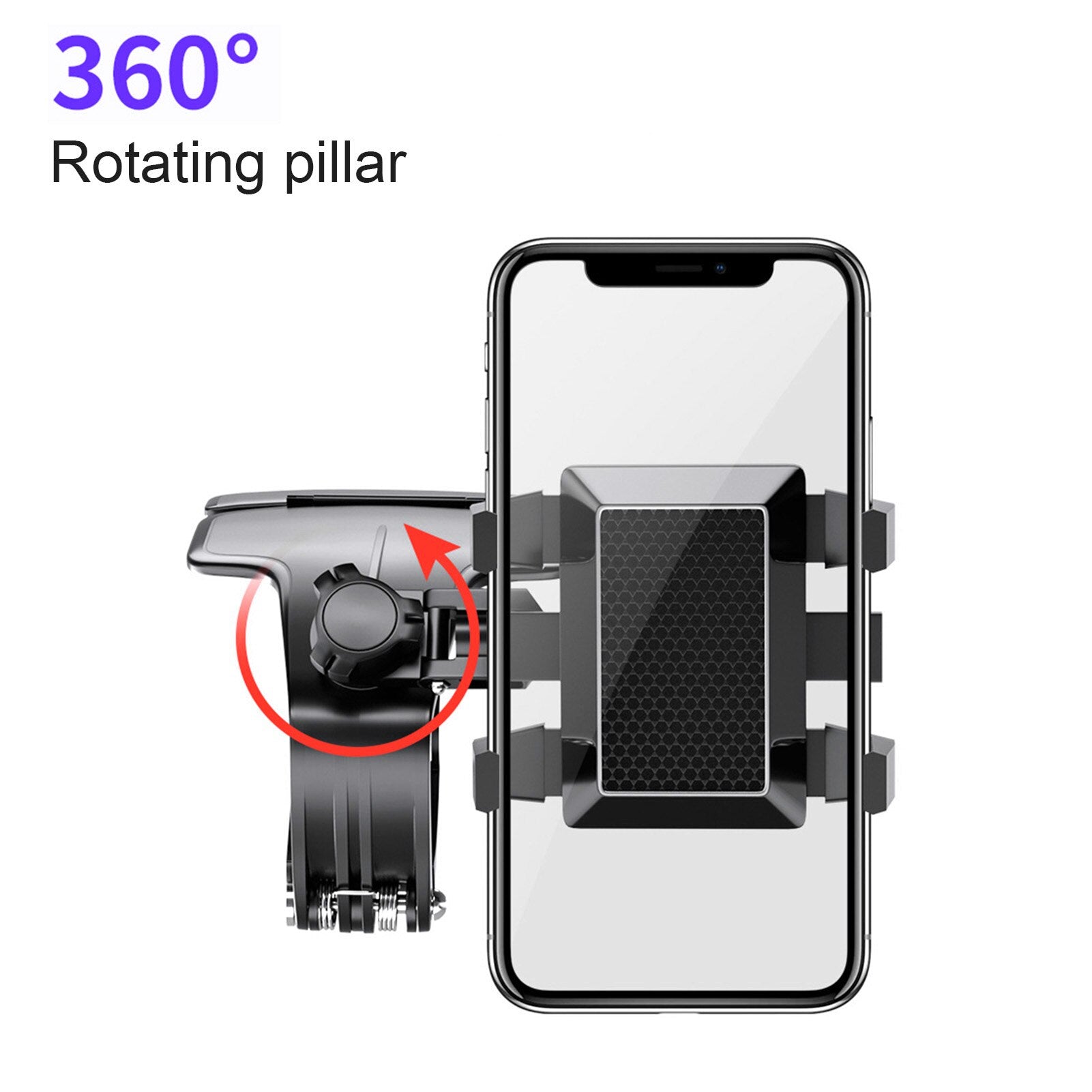 Creative gadget gift idea showing the phone holder on a rearview mirror