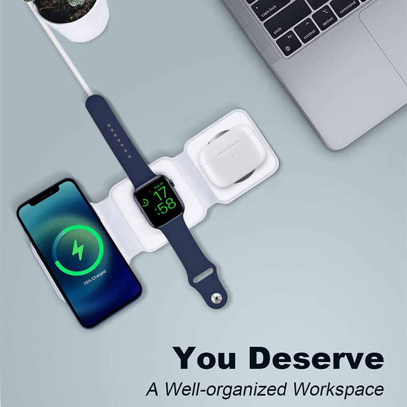 Using the 3in1 foldable charger for iPhone and Apple Watch