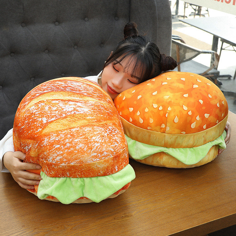 Different sizes of the 2in1 Comfy Hamburger Pillow Seat Cushion