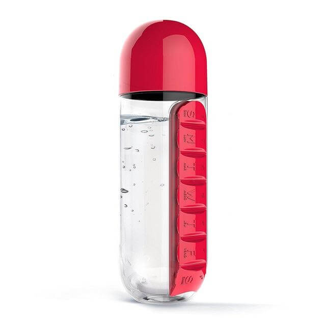 Colorful options for the Water Bottle Pill Organizer gift