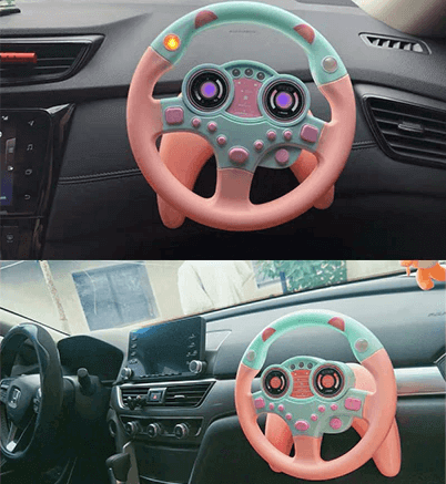 Electric Educational Car Simulation Steering Wheel Toy for toddlers
