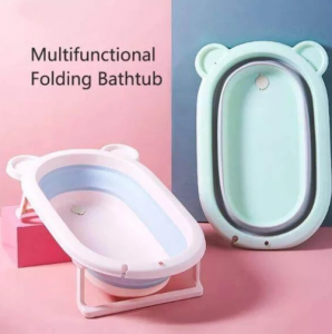 Newborn foldable baby bath tub