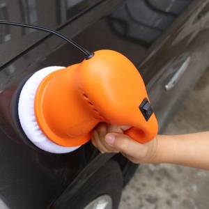 Electric Car Buffing Polisher in use on a car's paint