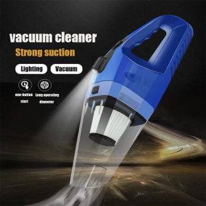 Portable 12V car vacuum cleaner for quick clean-ups on the go
