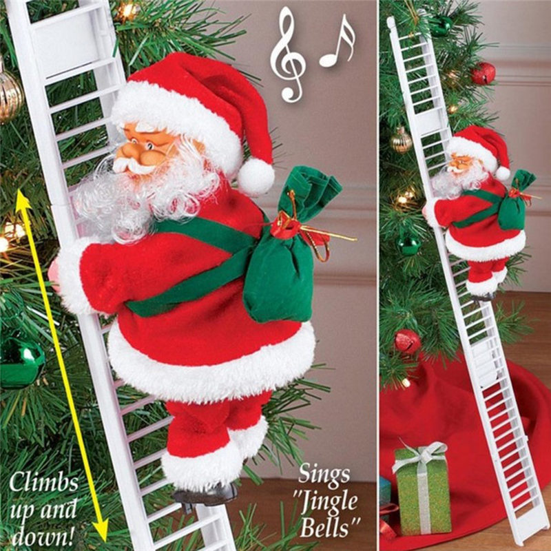Santa Claus decoration with a reindeer and sleigh