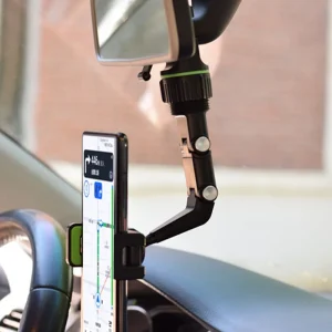 360 Adjustable Rear-View Mirror Phone Holder