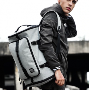 Leather Basic Style Vintage Men's Rucksack