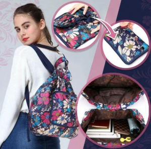 Foldable Spacious Floral Travel Rucksack