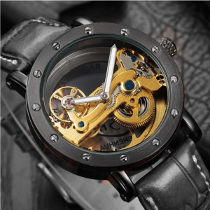 Relogios Elegant Transparent Mechanical Watch
