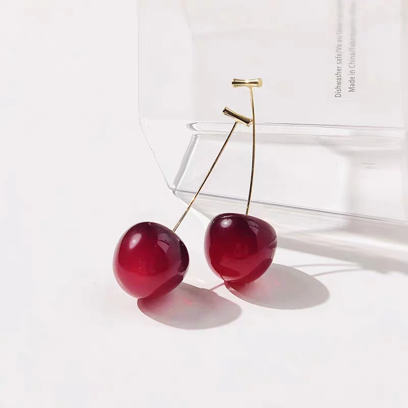 How to style the cherry fruit earrings for a cute look
