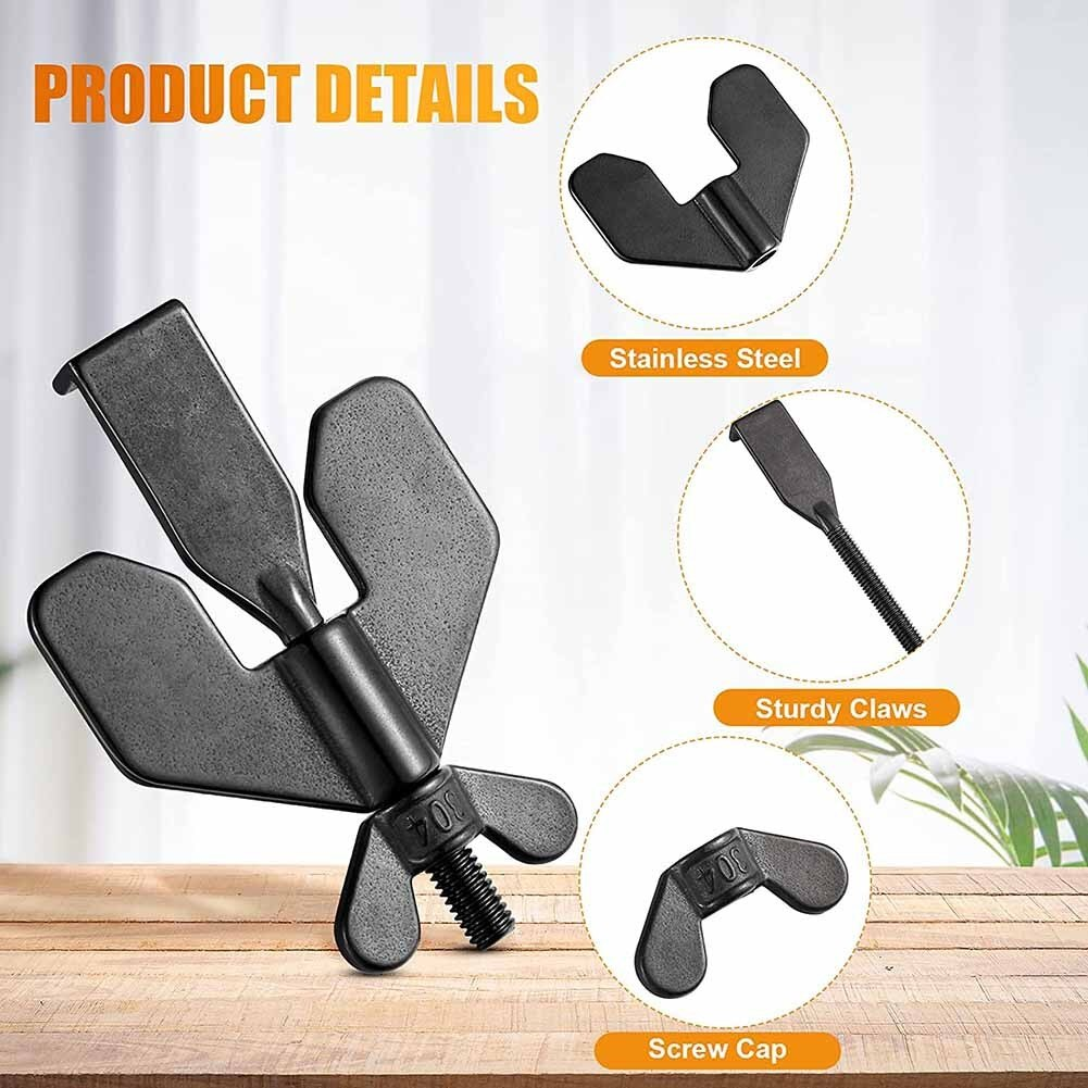 A black portable door lock ready for travel with its carrying pouch.