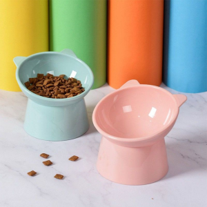 Tilted High Pet Food Water Bowl