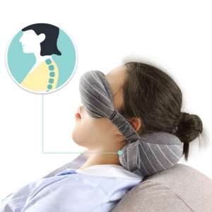 Multi-Functional Travel Neck Pillow & Eye Mask Set