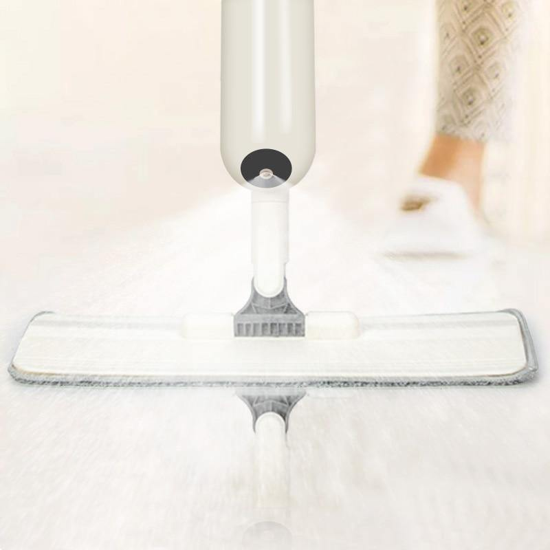 Hands-free microfiber spray mop for floor cleaning