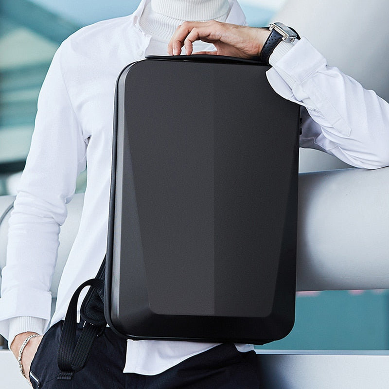 Water-resistant shoulder bag with smart organizer features