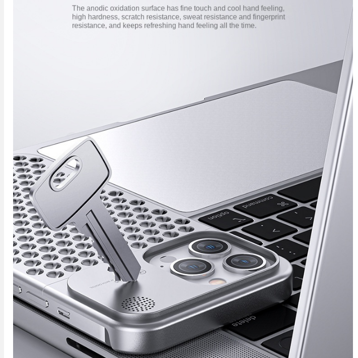 Sleek design of the metal vent iPhone case lifestyle gift idea