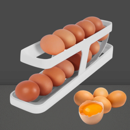 Automatic rolling egg dispenser for fridge