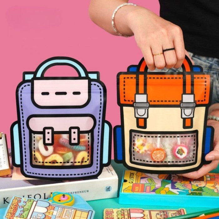 50pcs Imaginative 2D Animated Schoolbag