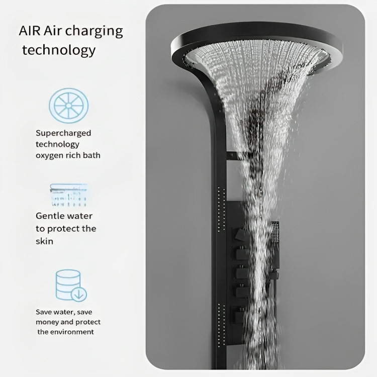 Close-up of the shower head