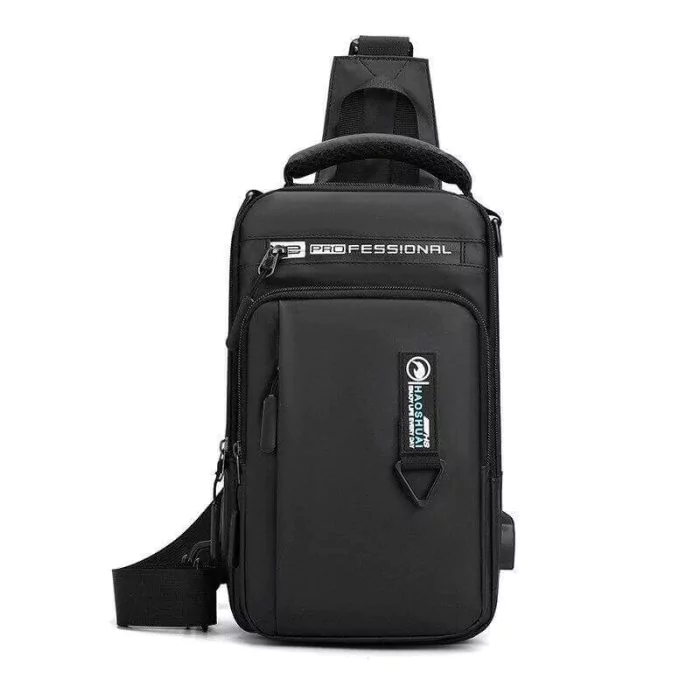 Water-resistant USB Sling Shoulder Bag for daily commute