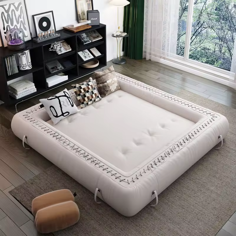Detailed view of the multi-fold mechanism of the vintage sofa bed