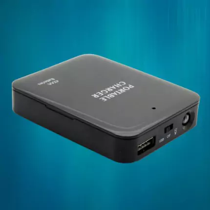 Compact portable power bank powered by AA batteries