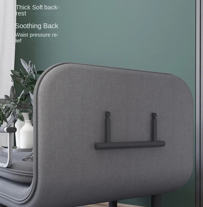 Easy folding space-saving convertible sofa bed in a modern living room